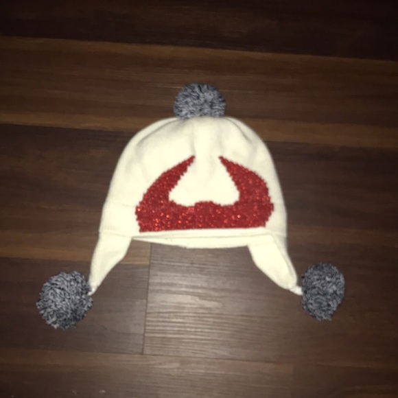 Kate Spade & Baby Gap Knit & Fleece Metallic Devil Horns Pom Pom Hat NWT… - Picture 1 of 8